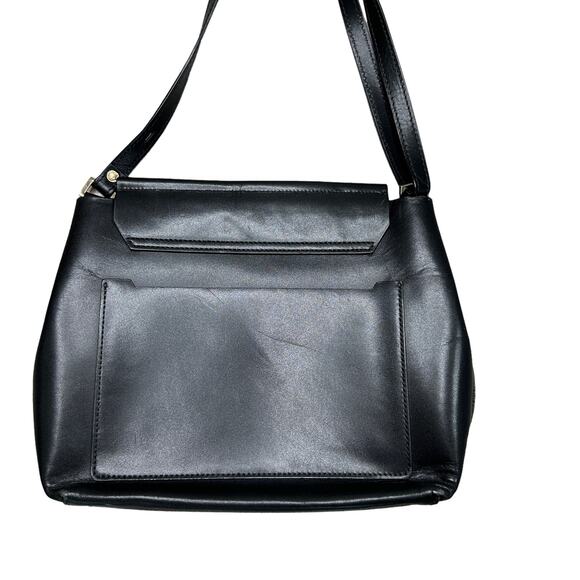 IMAGO-A Black Leather Basic Shoulder Bag Purse - Picture 5 of 5